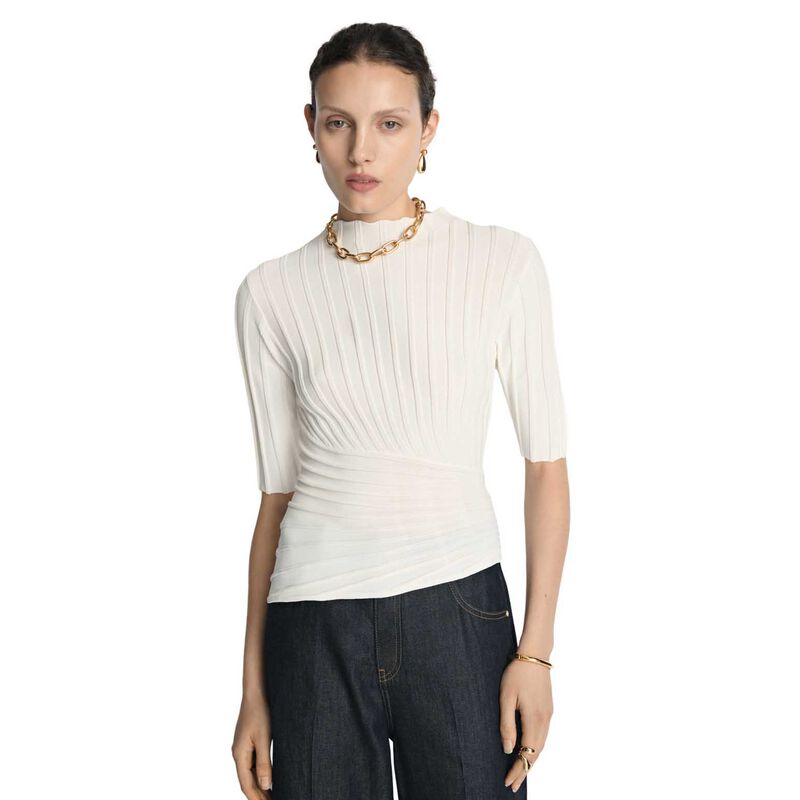 Veronika Maine Engineered Ribbed Top image number 0